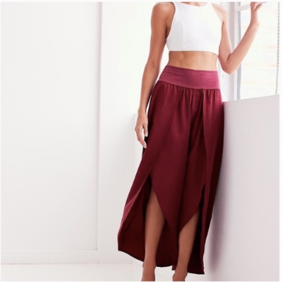 Free People Movement Chica Lyrical Flow Pant Berry L - Picture 14 of 15